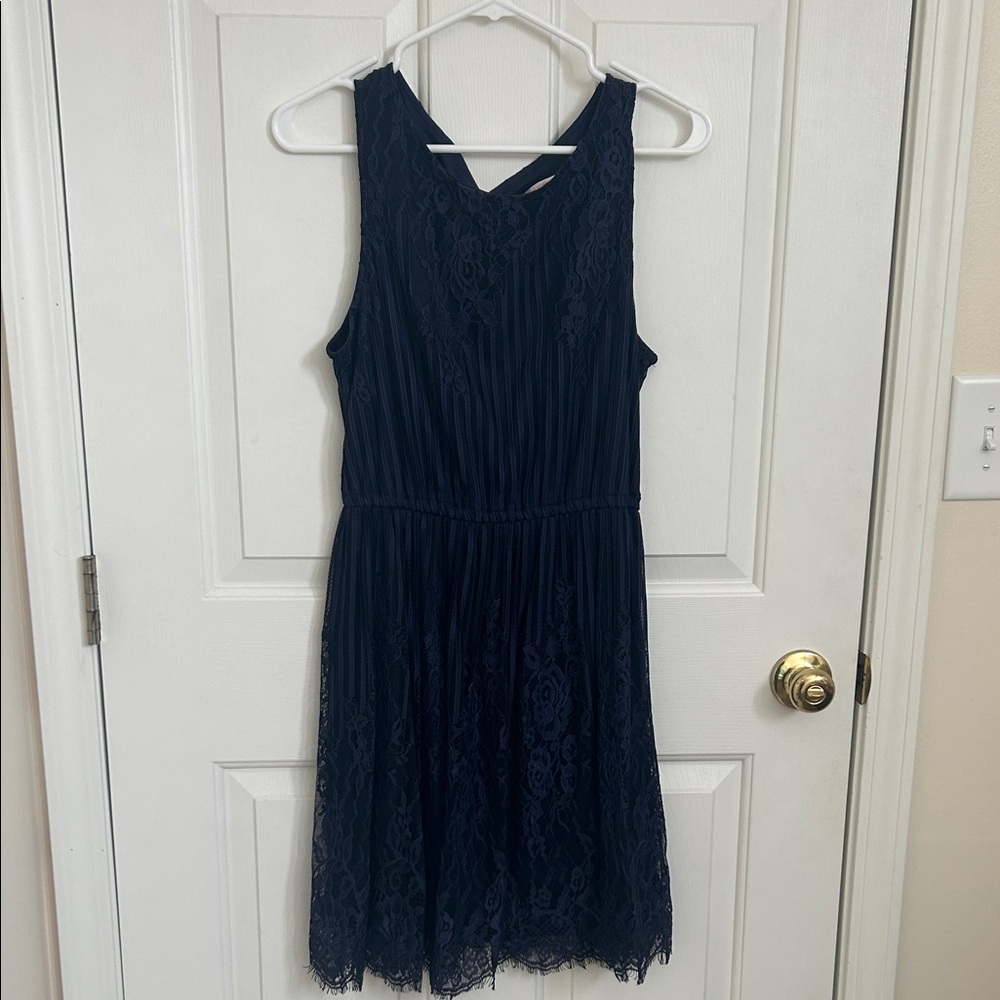 Elegant Navy Blue Dress